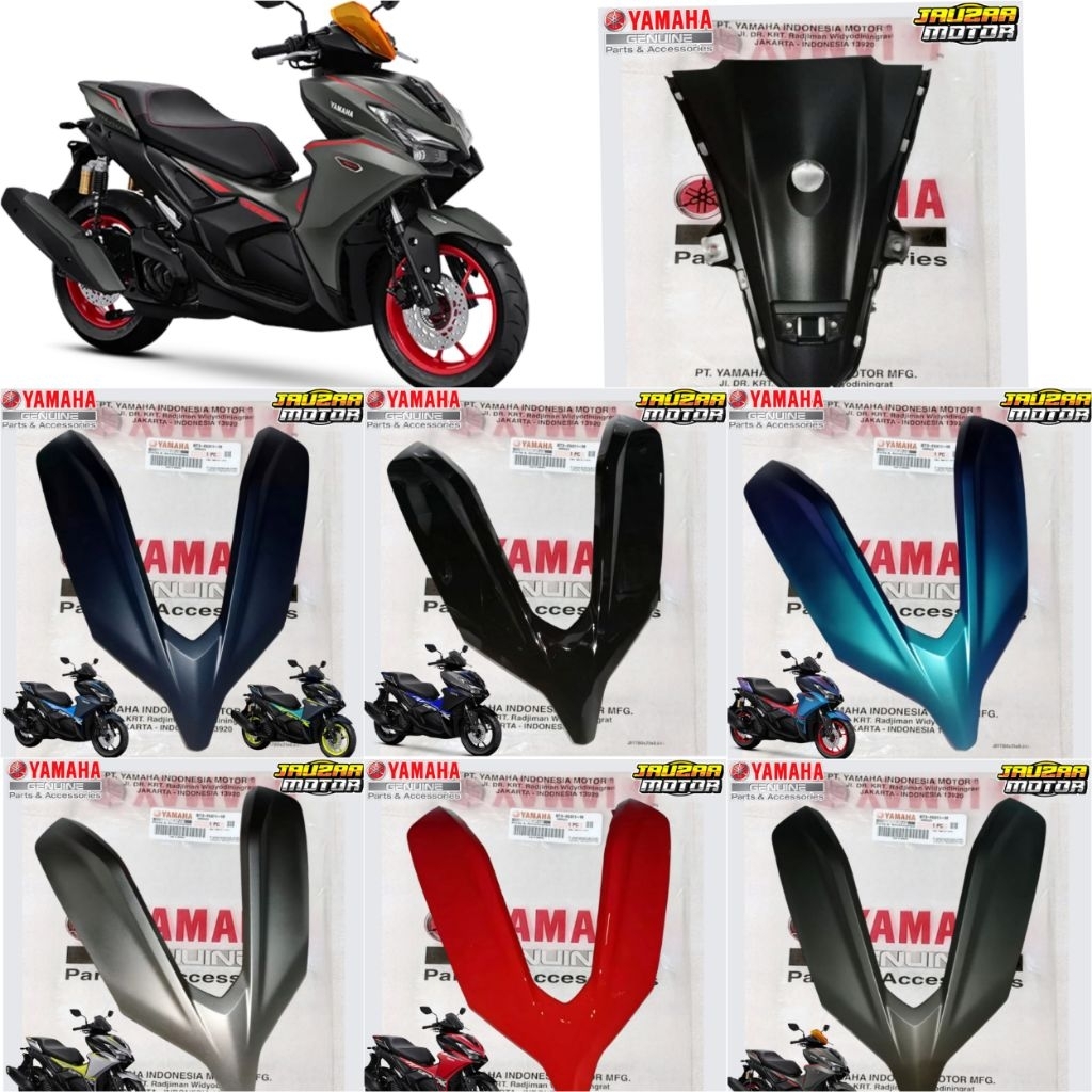 ฝาครอบหน้า TIE SHIELD ใหม่ AEROX ALPHA STANDARD TURBO 155 2025 BWP-F2865-00 ORIGINAL YAMAHA