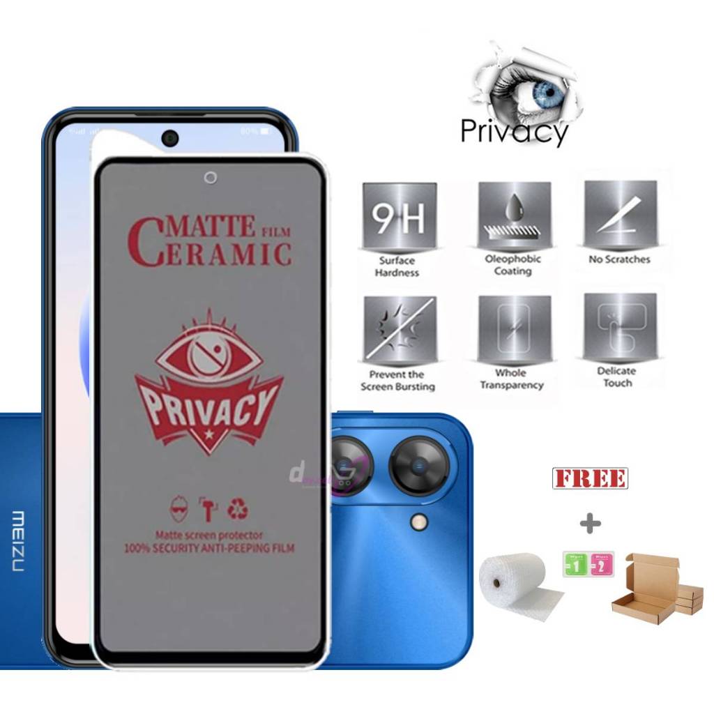 Matte Spy Meizu mblu 21 Anti-Scratch Ceramic Privacy Full Cover