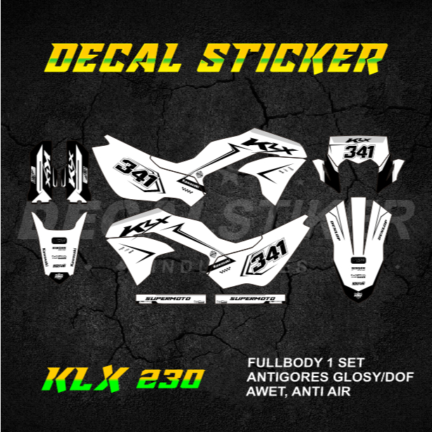 UNGU HIJAU MERAH DECAL STICKER KLX 230 R FULLBODY (010) DECAL STICKER LX SE SM 2019 2020 2021 2022 2