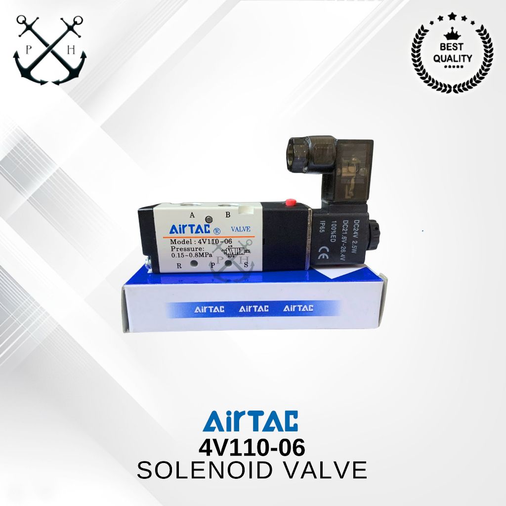 โซลินอยด์วาล์ว PNEUMATIC AIRTAC 4V110-06 COIL MODEL SOCKET & CABLE