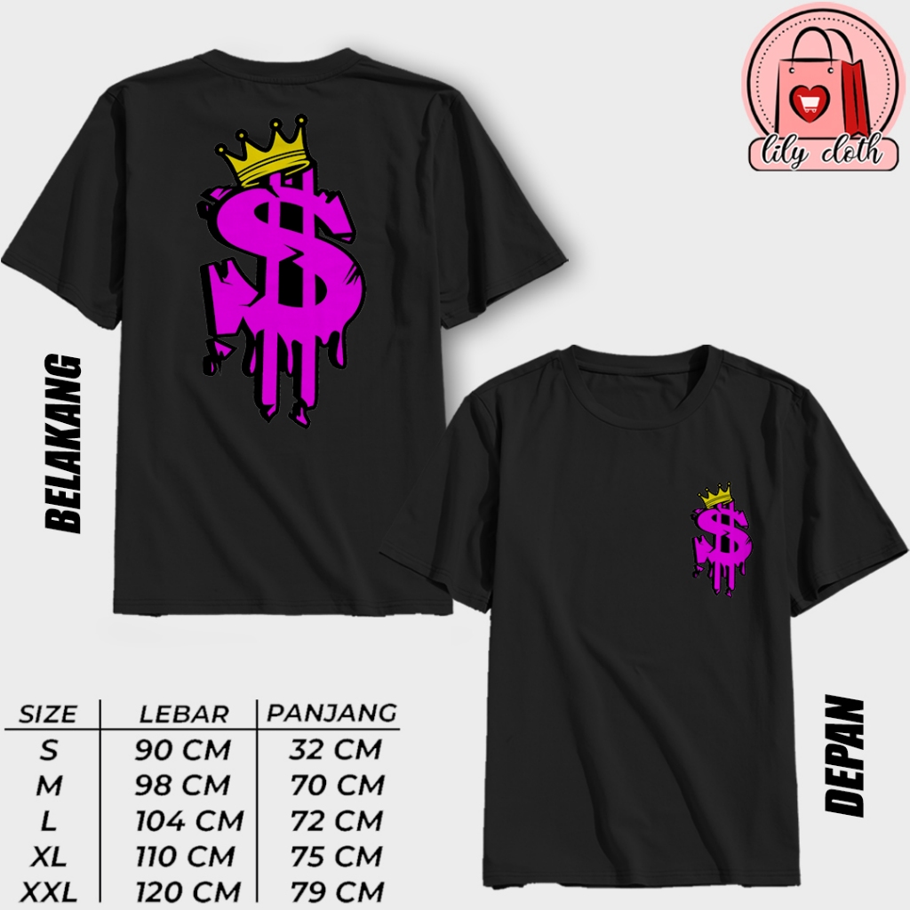เสื้อยืด KING DOLLARS || KING OF DOLLAR COOL CLOTHES PREMIUM DISTRO เสื้อยืด