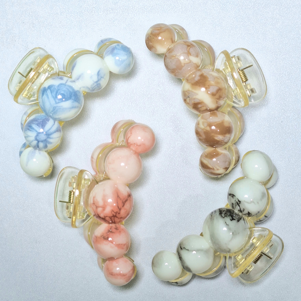 Jadai Salon Marble Motif 10 CM Salon Clip กิ๊บติดผมเครื่องประดับผม