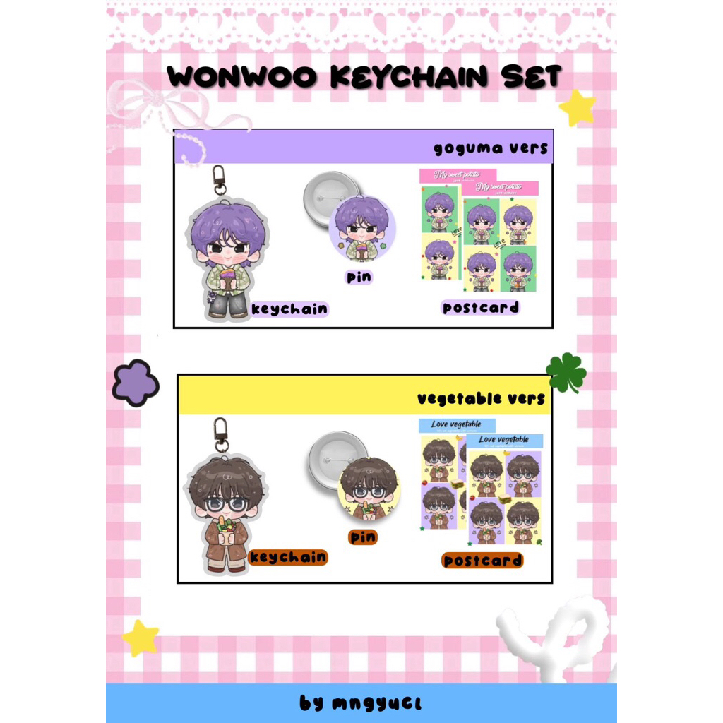 [สั่งซื้อล่วงหน้า] KEYCHAIN WONWOO GOGUMA AND VEGETABLE