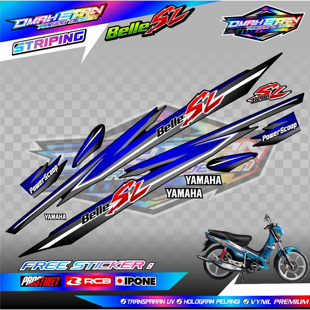 YAMAHA BELLE SL ORIGINAL LIGHTNING EDITION แถบตัวแปร / BELLE SL MOTORCYCLE VARIATION STICKER LIST