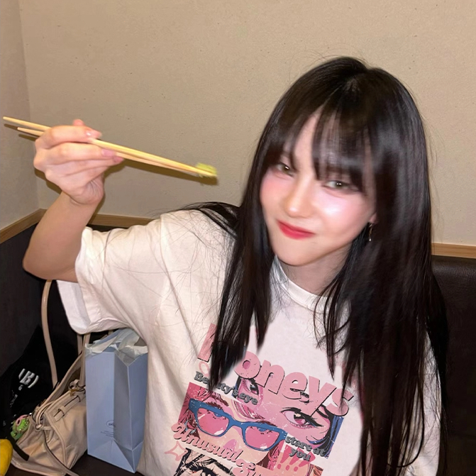 KATUN Aespa KARINA เสื้อยืดผู้หญิงสไตล์เรโทรเกาหลีใส่ KARINA 100% Cotton FREE SHIPPING &