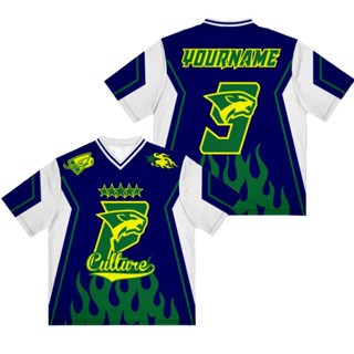 STREETWEAR CULTURE NAVY FLAME JERSEY