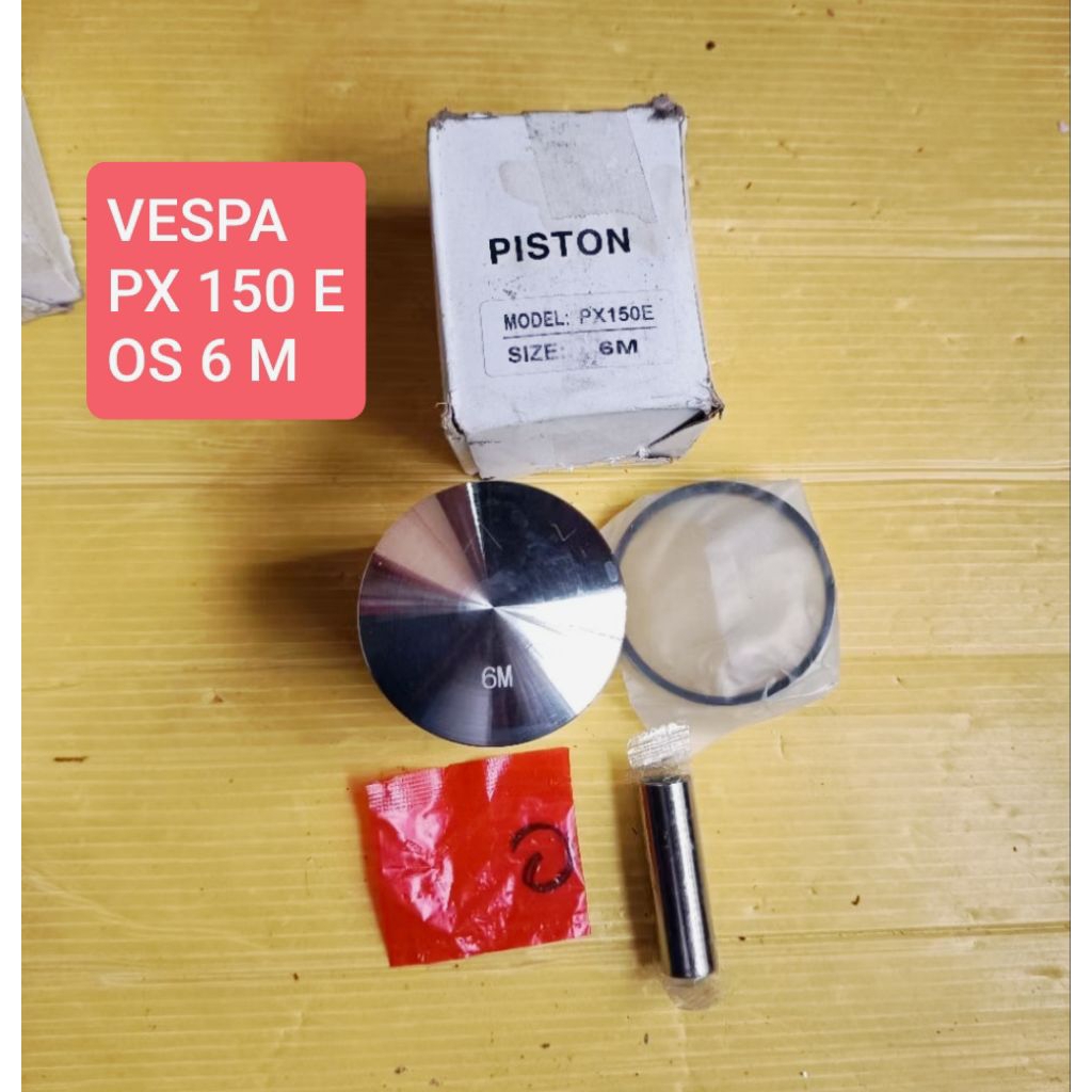 ลูกสูบพร้อมแหวนลูกแพร์ชุด Vespa PX 150 E PX150E PX E OS 6 M