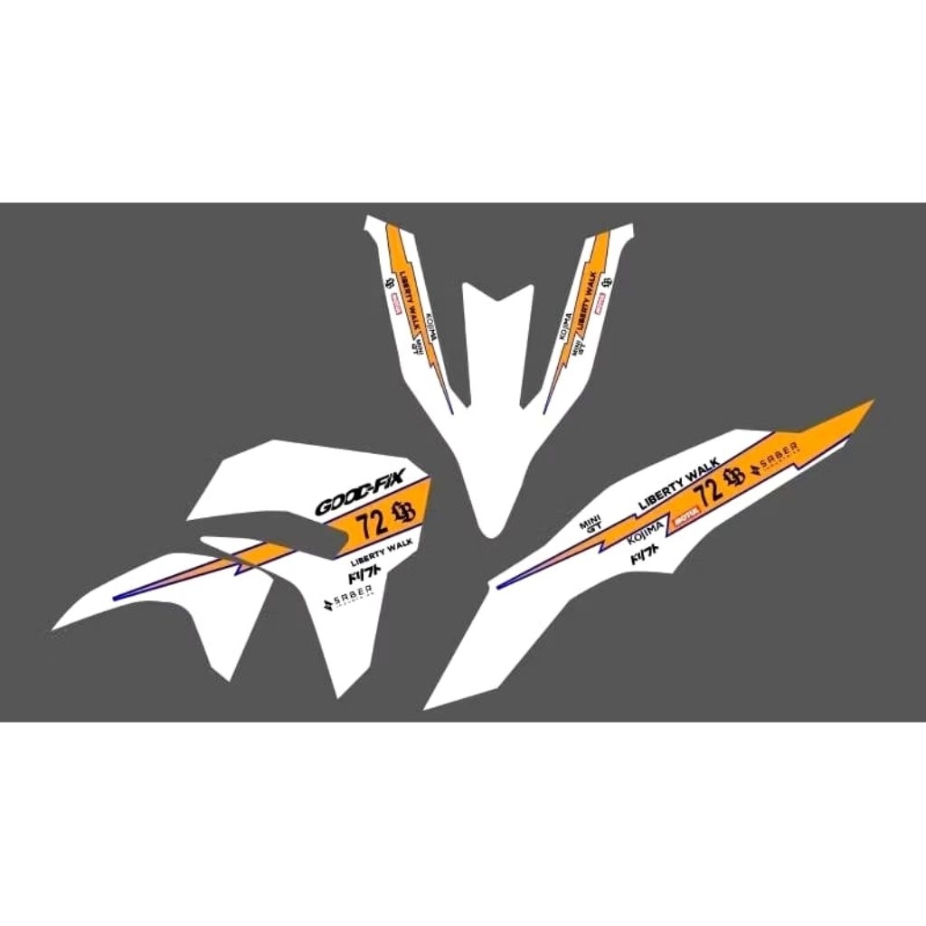 สติ๊กเกอร์ STRIPING TRANSPARENT HONDA VARIO ใหม่ 2023/GEN 2 CUSTOM LIBERTY WALK ดีไซน์ใหม่