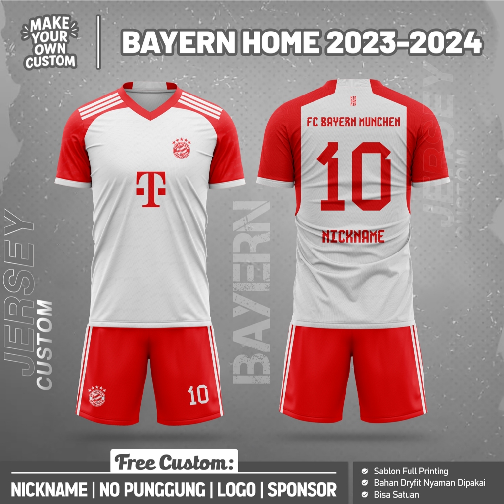 BEST FOOTBALL JERSEY B4Y3Rn h0M3 2023-2024 ฟรีเบอร์แต่งและหลัง