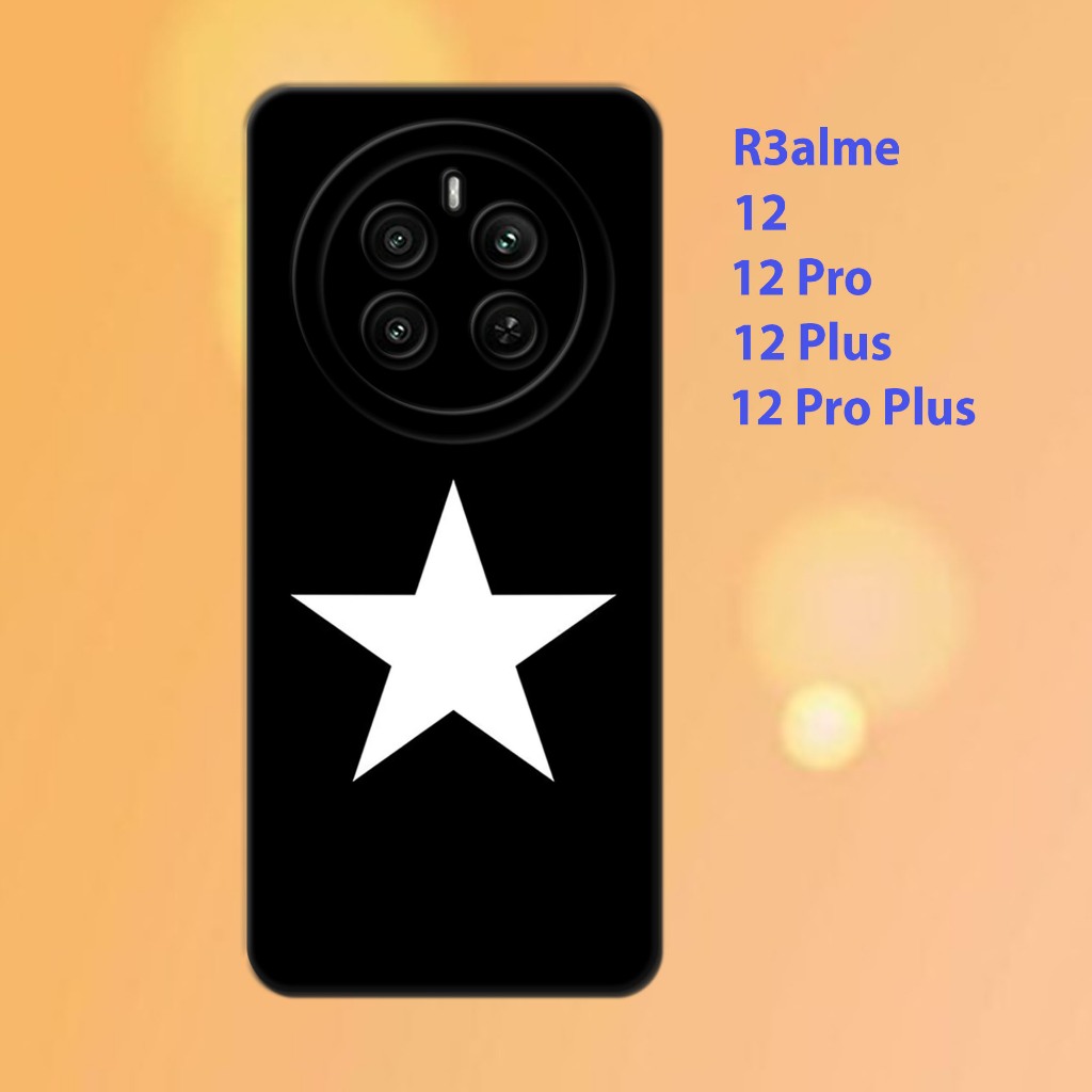 เคส Realme 12, Realme 12 Pro, Realme 12 Plus, Realme 12 Pro Plus - ฐานซิลิโคน, สีดํายืดหยุ่น