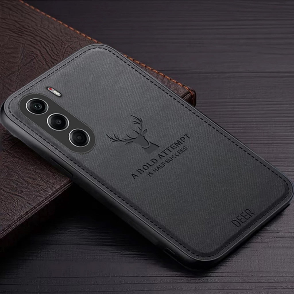 เคส Deer Tecno Camon 40 / Camon 40 Pro Softcase Jeans Canvas Texture Cloth