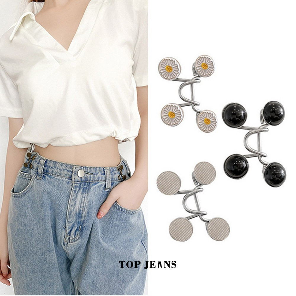 EC มัลติฟังก์ชั่นที่ถอดออกได้ Daisy กางเกงยีนส์ปุ่ม/เส้นรอบวงลดตะขอกางเกงขนาดใหญ่ TJS P145