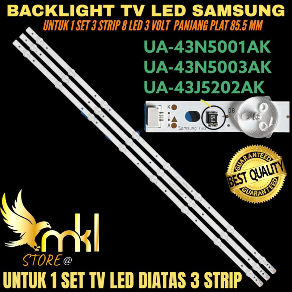 SAMSUNG 43 นิ้ว LED TV BACKLIGHT UA-43N5001AK-UA-43N5003AK- UA-43J5202K 43 นิ้ว LED TV BACKLIGHT
