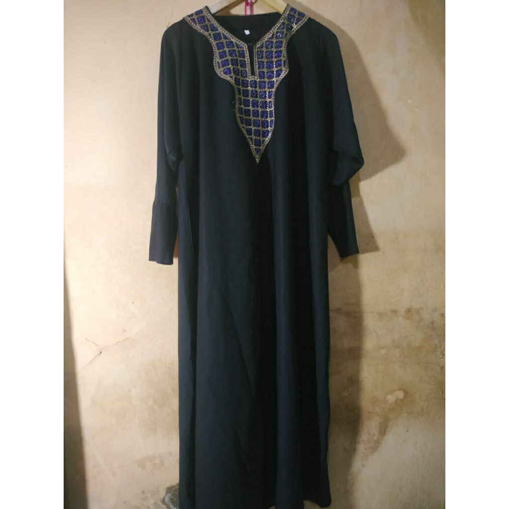 READ DESCRIPTION - ชุด Abaya Fursan สีดําหรูหรา