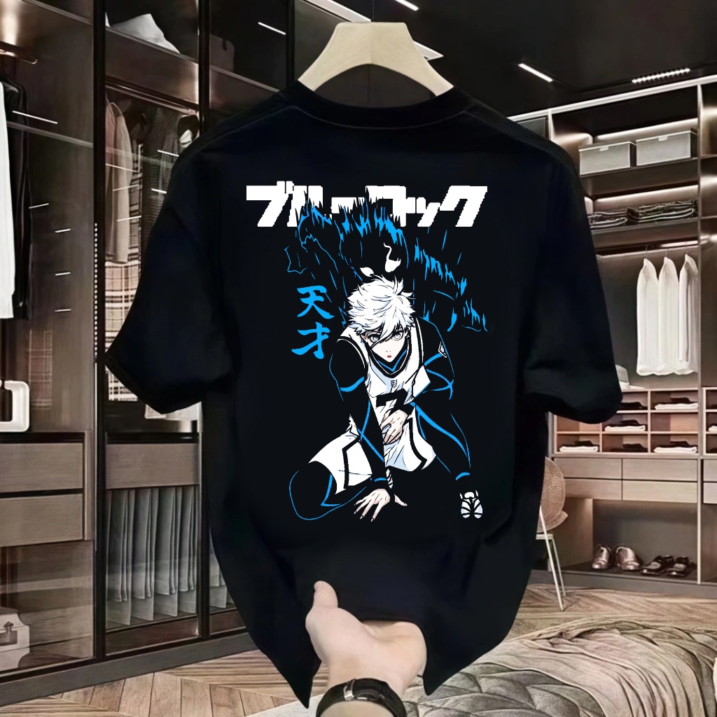 GEARX BLUE LOCK ISAGI COMBED ANIME เสื้อยืดผู้ชายเสื้อผ้าเสื้อยืด Distro 24s Unisex