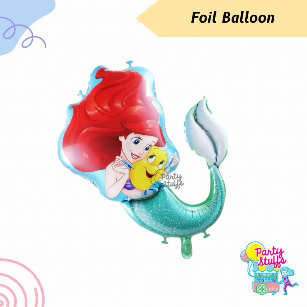 ลูกโป่งฟอยล์ Ariel Mermaid / Disney Ariel Mermaid Foil Balloon / Princess Ariel
