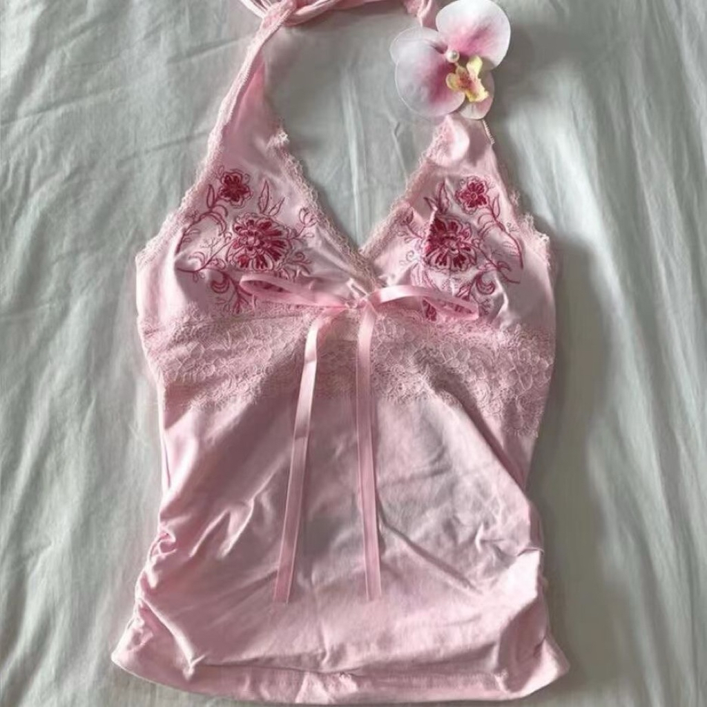 (PO 2 WEEKS) Jasmine Bunchs Floral Top - เสื้อคล้องคอ - เสื้อลายดอกไม้ผู้หญิง - เสื้อลายดอกไม้