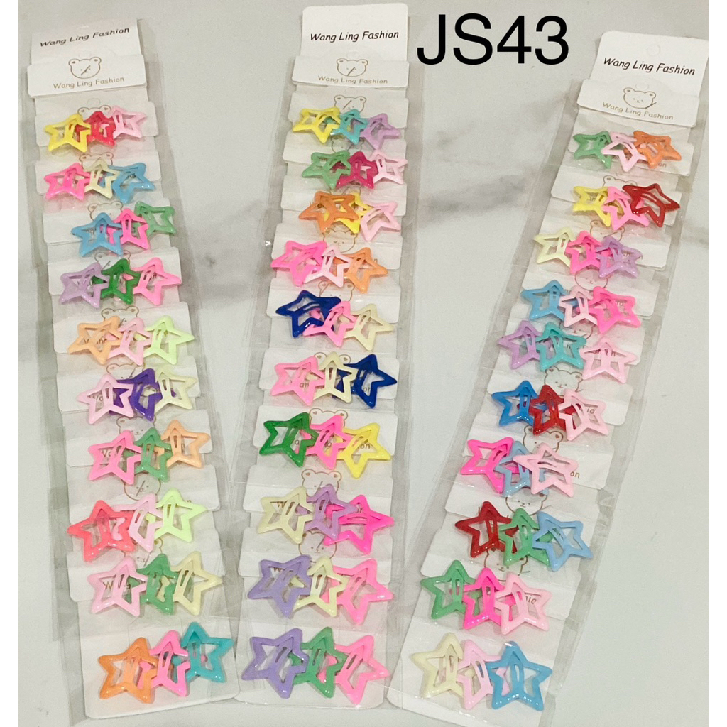 JS43(A,C,D,E dot) คลิปดาวจิ๋ว ชุด 10 ชุด (30 ชิ้น),JS44 คลิปชุด 8 ชิ้น, JS43(AA,B) คลิปดาว, ดอกเชอร์