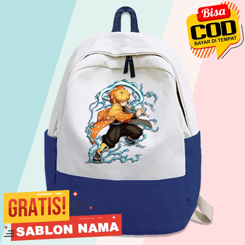 กระเป๋าเป้เด็ก Demon Slayer Zenitsu / กระเป๋าเป้เด็กโรงเรียน Demon Slayer Zenitsu