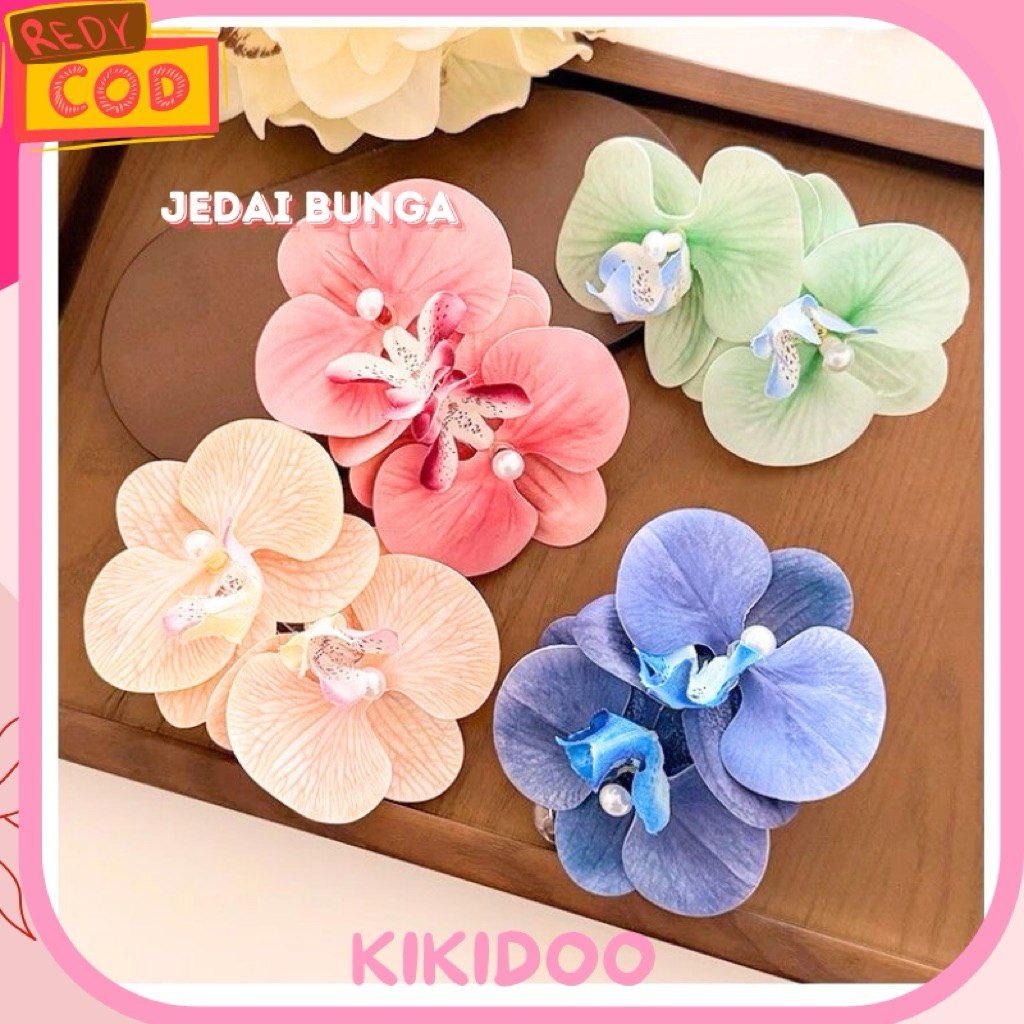 Kikidoo กิ๊บติดผมดอกไม้กล้วยไม้ฤดูร้อนเกาหลี Shop Elegant ดอกไม้คลิปผมแฟชั่นผู้หญิง JR381