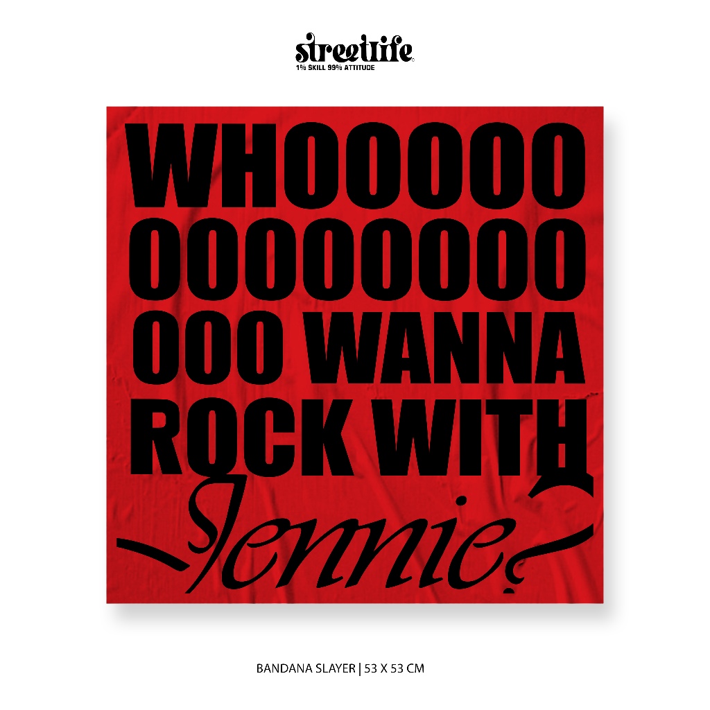 Jennie Coachella Bandana / Who Wanna Rock With Jennie Blackpink / whoo wanna rock with jennie