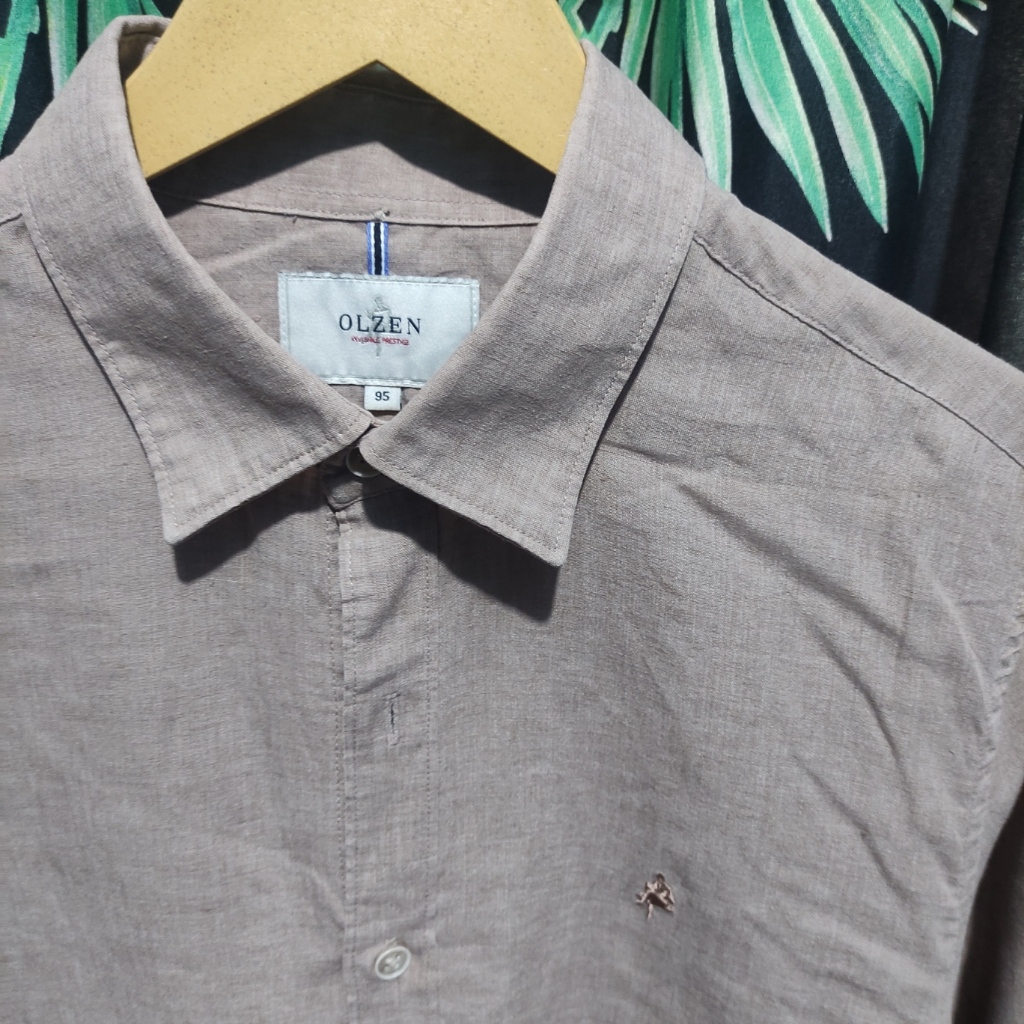 เสื้อเชิ้ตแขนยาว KEMEJA Olzen - Mocca