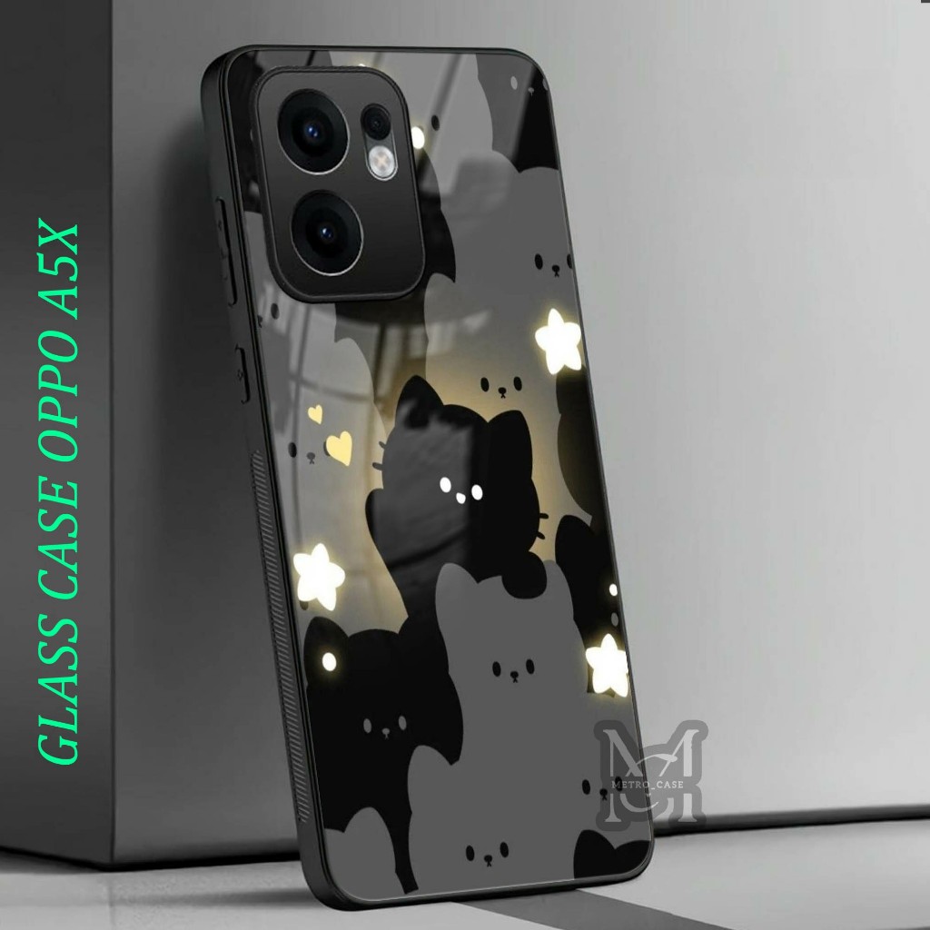 Softcase Glass Glitter Glass OPPO A5X - OPPO A5X - OPPO A5X 2025 - เคส HP OPPO - A5X
