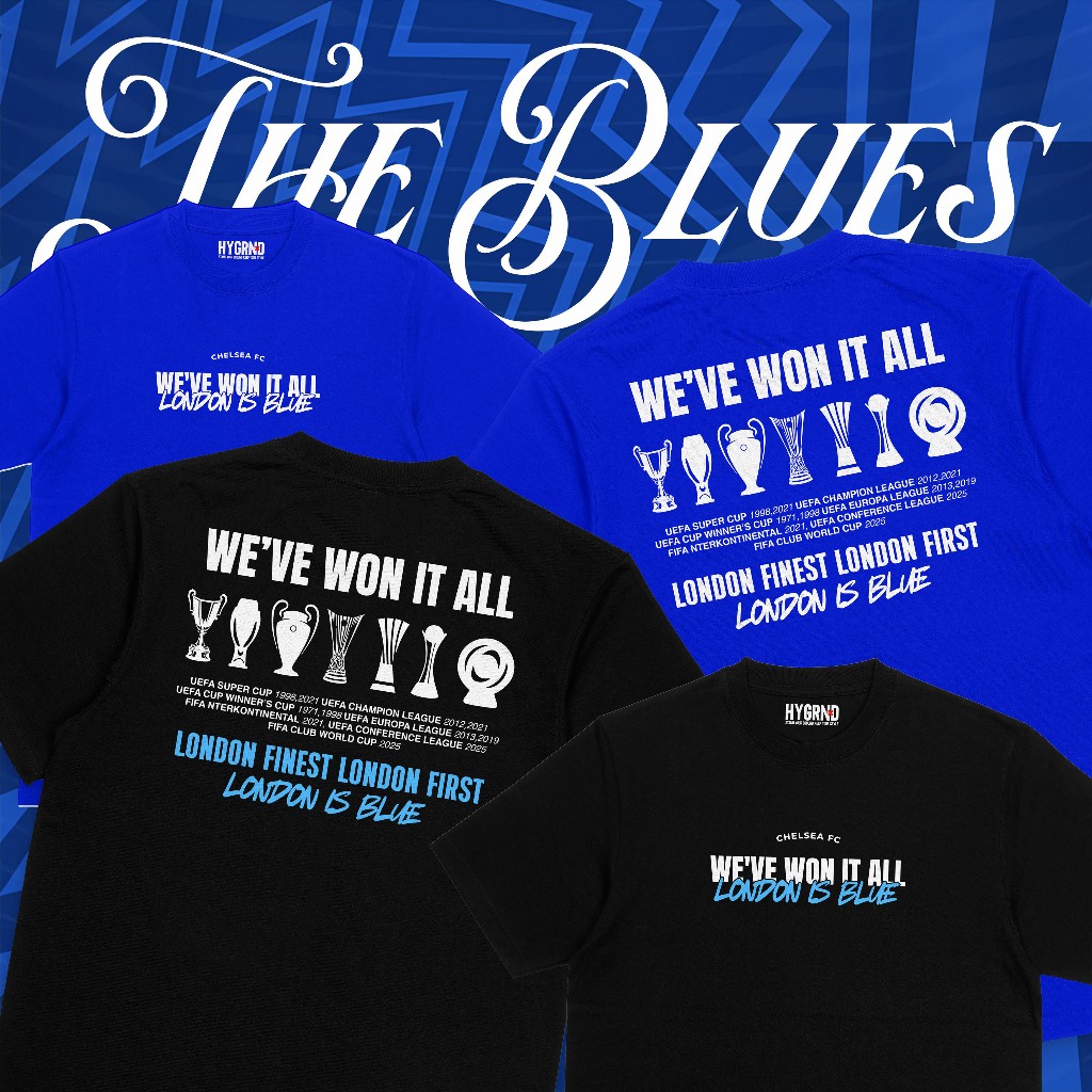 เสื้อยืด Chelsea FC "Won Chelsea" - The Blues/Keep The Blue/Chelsea Champion/English League