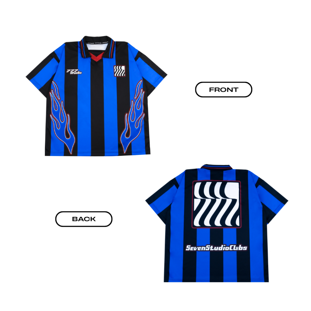 Oversize ELECTRIC STRIPES Jersey - ตัวเลือก 2 สี | 777 Studio Oversize Jersey