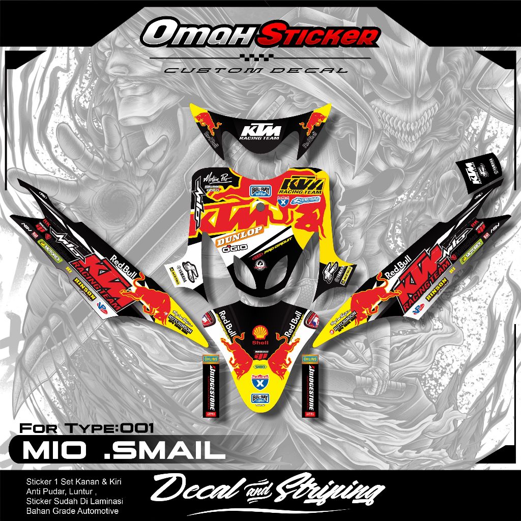 สติ๊กเกอร์รูปลอก Mio Smile Full Body - สติ๊กเกอร์เต็มตัว Mio Smile. ADT.001
