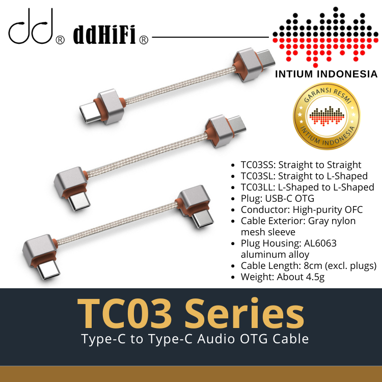 DdHiFi TC03SS / TC03SL / TC03LL สายถอดรหัสเสียง USB-C OTG