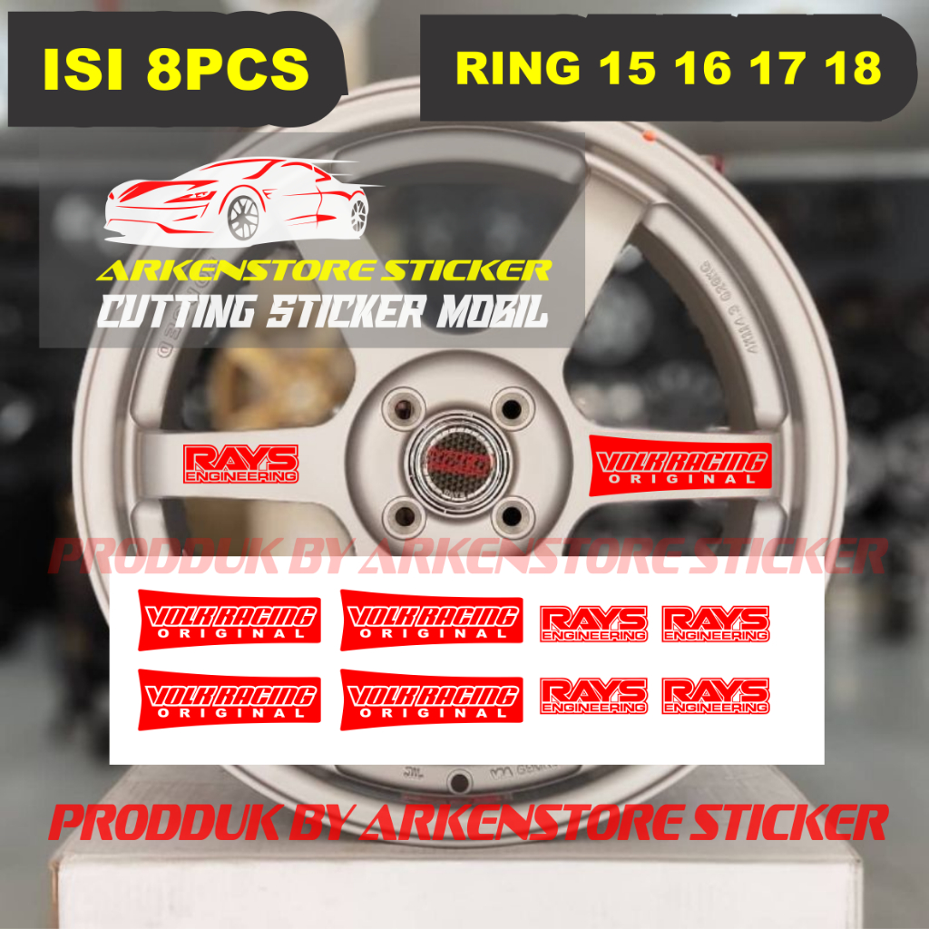 Volk Rays te37 สติ๊กเกอร์ Rays สติ๊กเกอร์ติดขอบรถยนต์ ขับรถ ต้นฉบับ Volk racing Velk สติ๊กเกอร์ te 3