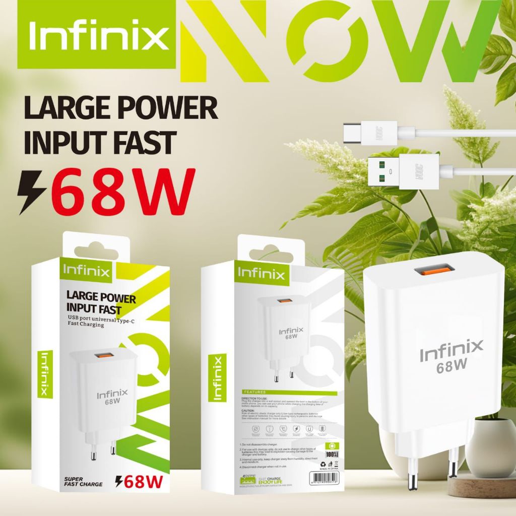 INFINIX LARGE POWER CHARGER 68W ใหม่ล่าสุด (JAYA ACC)