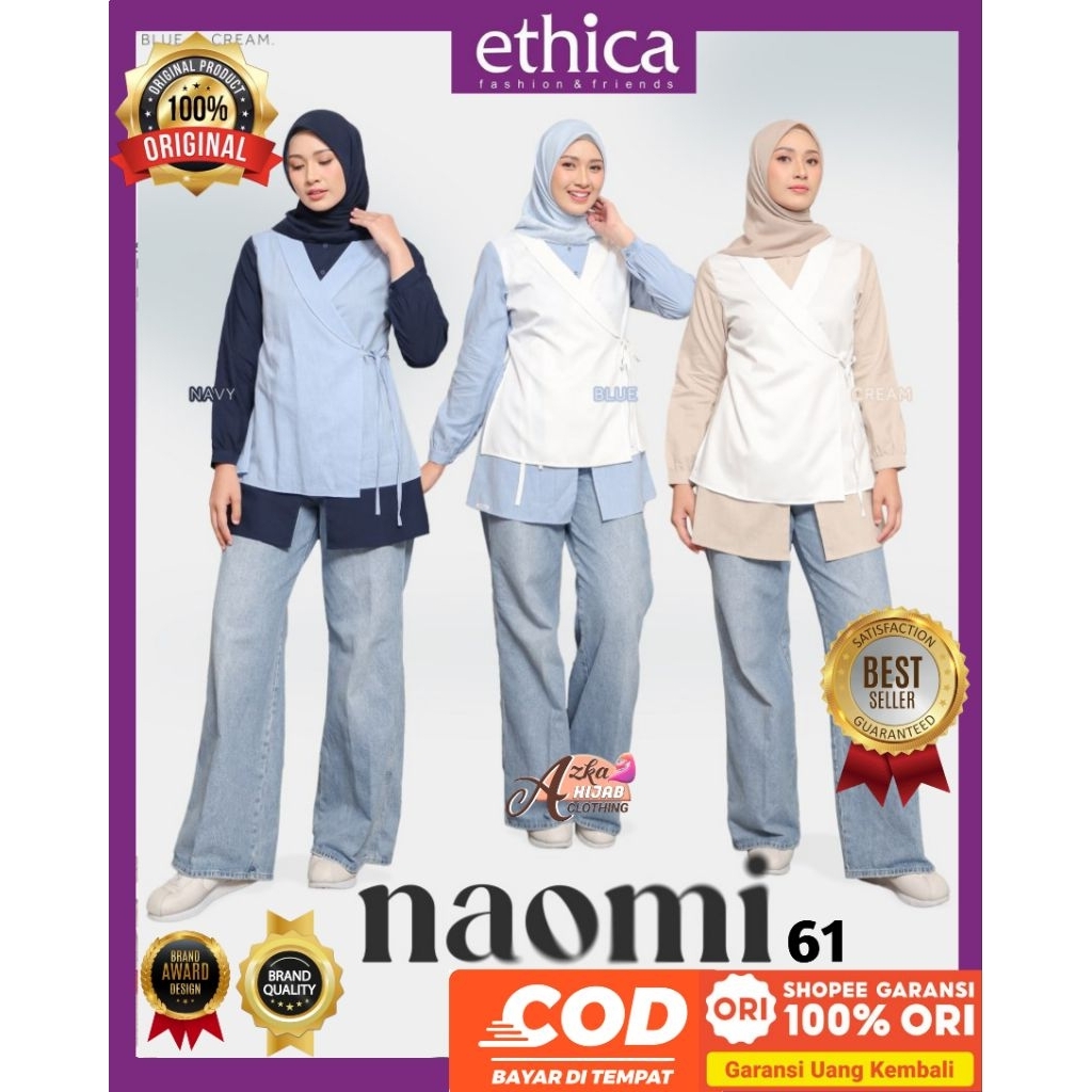 KATUN KEMEJA ETHICA Womens Tops Naomi 61 Womens Casual Blouse - Womens Vest Shirt - Womens Long Slee