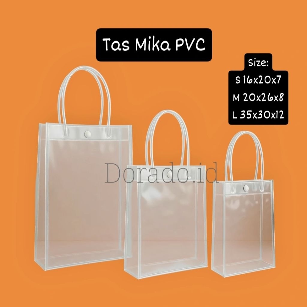 กระเป๋าไมค์ PVC / กระเป๋ากู๊ดตี้วันเกิด / กระเป๋ากู๊ดตี้ใส PVC ธรรมดามีกระดุม