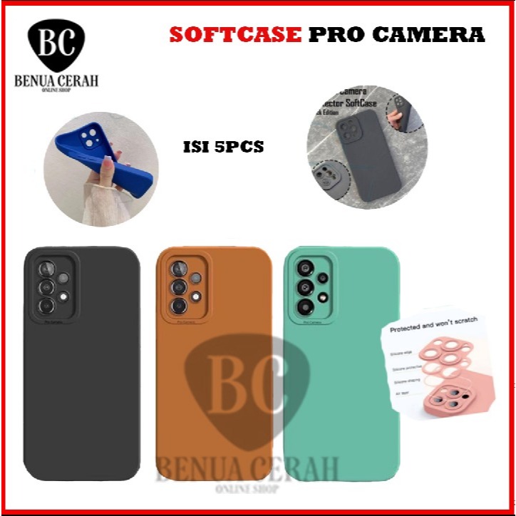 SOFTCASE PRO กล้องเปิดท้าย 5 PCS สําหรับ REDMI S2 2S 2 3 3S 3 PRO 5 5X MIA1 4X 5 5 PLUS 4A A5 5A 6A 