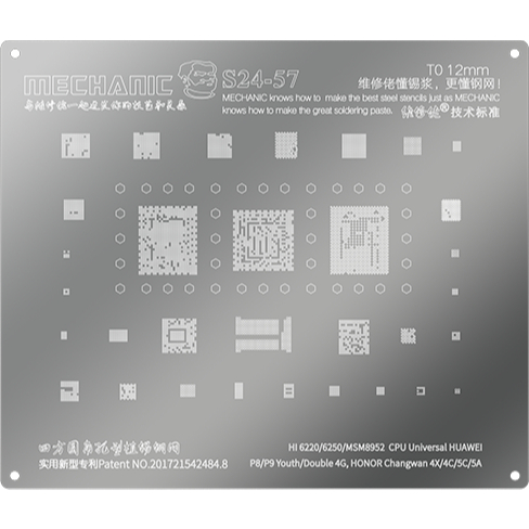 MECHANIC IC MOLD S24-57 0.12MHI6220/6250/MSM8952 CPU P8/P9 4G 4X/4C/5C/5A เดิม