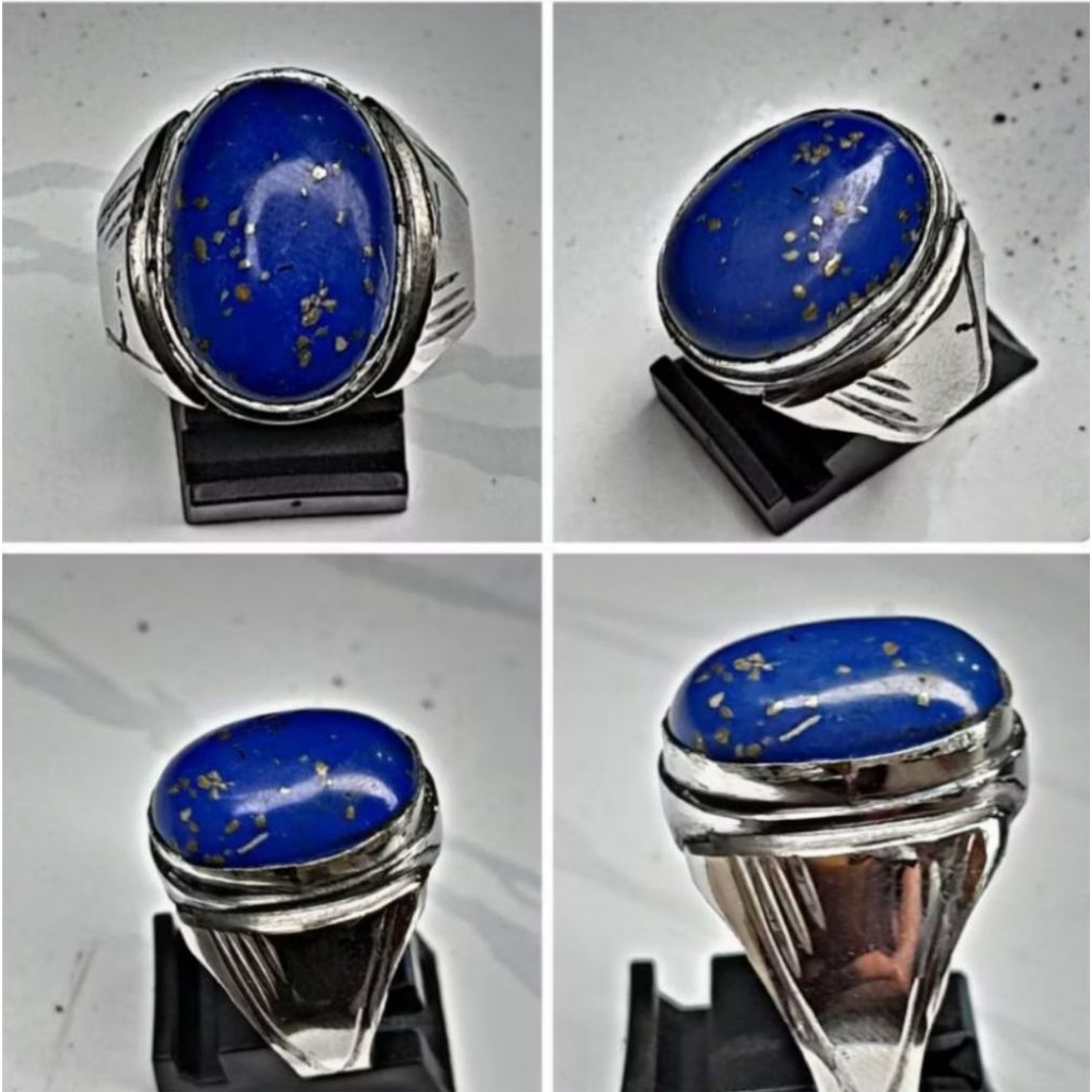 แหวนอาเกต Lapis Lazuli ด่างทอง