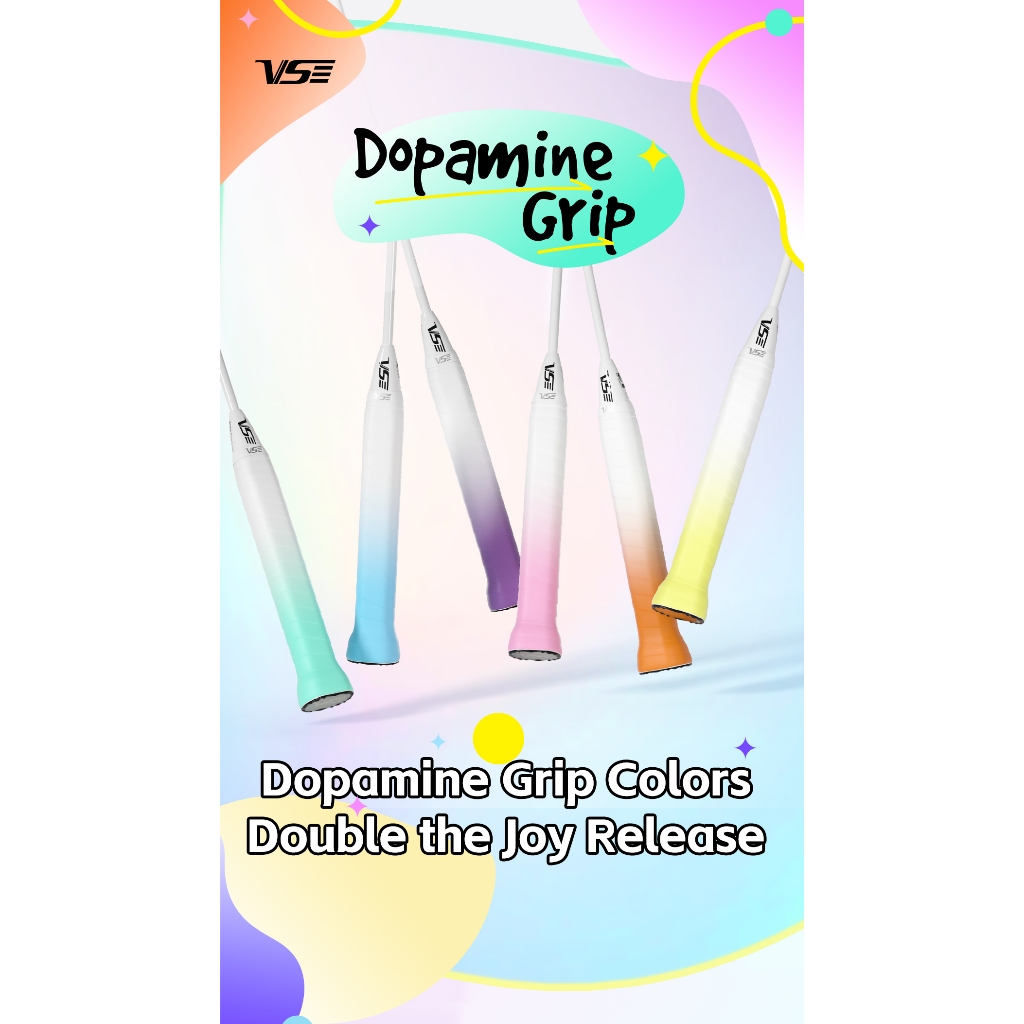 VS Venson ไม้แบดมินตัน Overgrip VG777 / ด้ามจับยางบาง ไม้แบดมินตัน VG 777 บรรจุ 6 ชิ้น vse