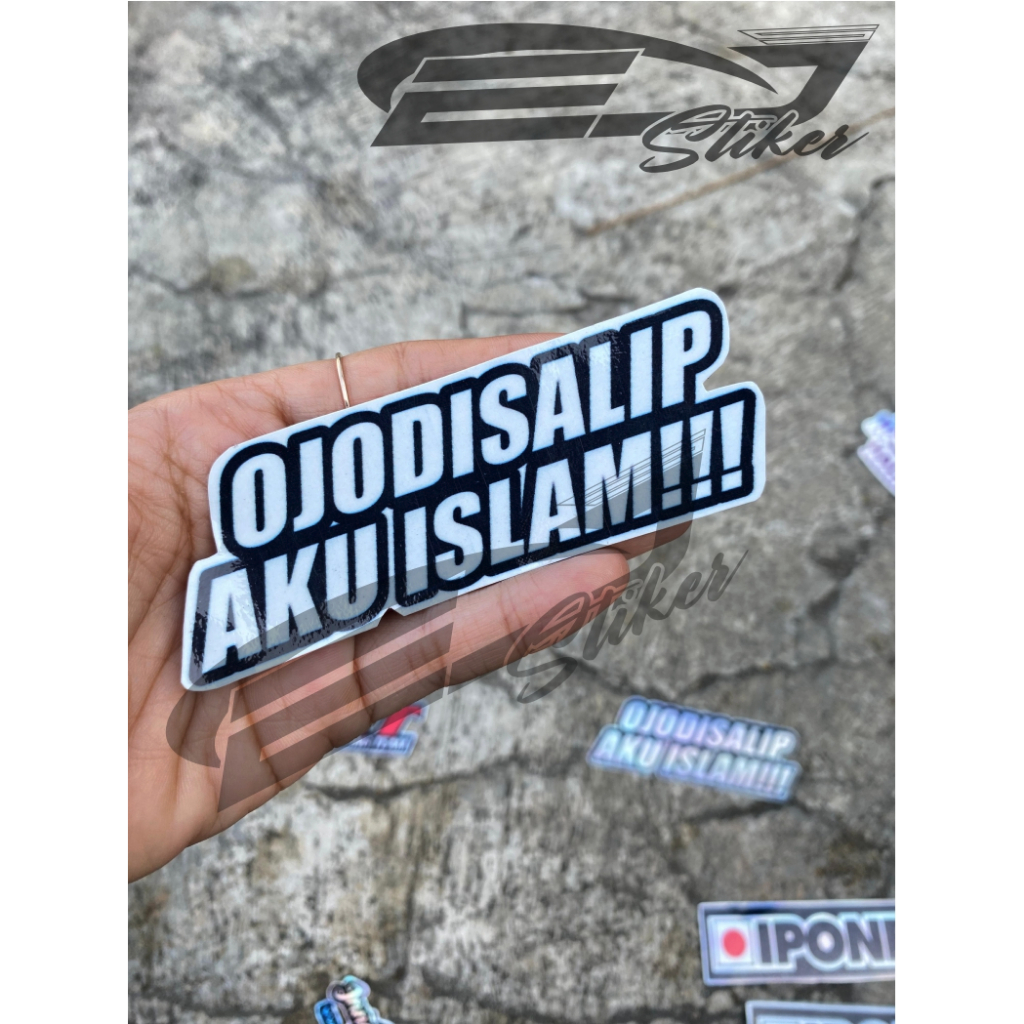 สติ๊กเกอร์มอเตอร์ไซค์ OJO ISALIP I ISLAM CUTTING STICKER