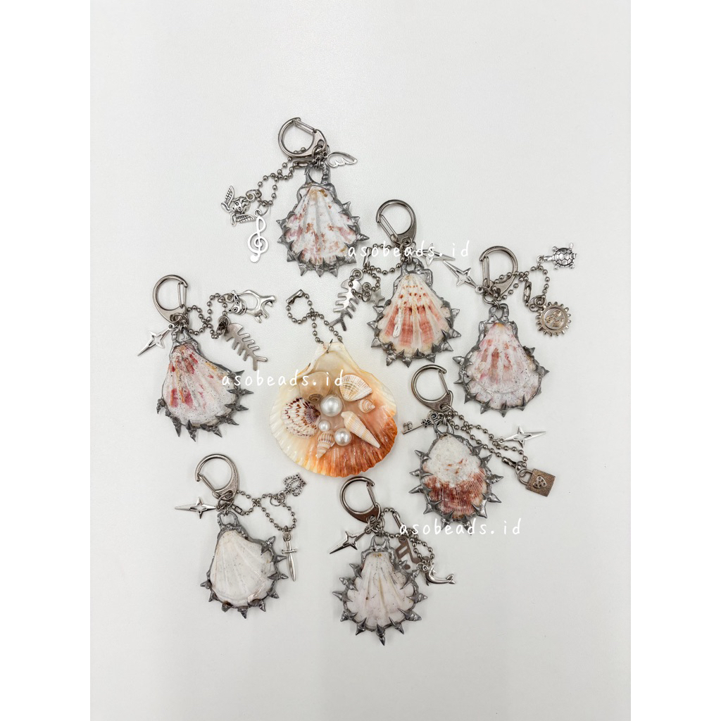 GANTUNGAN พวงกุญแจเปลือกหอย สายรัดโทรศัพท์ สายคล้องโทรศัพท์ สายคล้องโทรศัพท์ สายคล้องโทรศัพท์ บาหลีบ