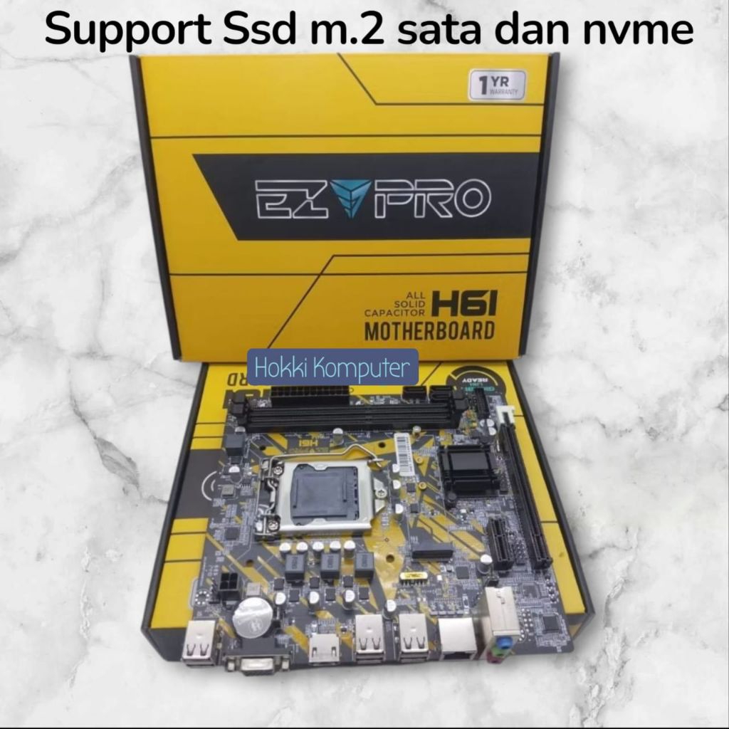 เมนบอร์ดเมนบอร์ด H61 EZPro LGA 1155 Nvme สล็อต
