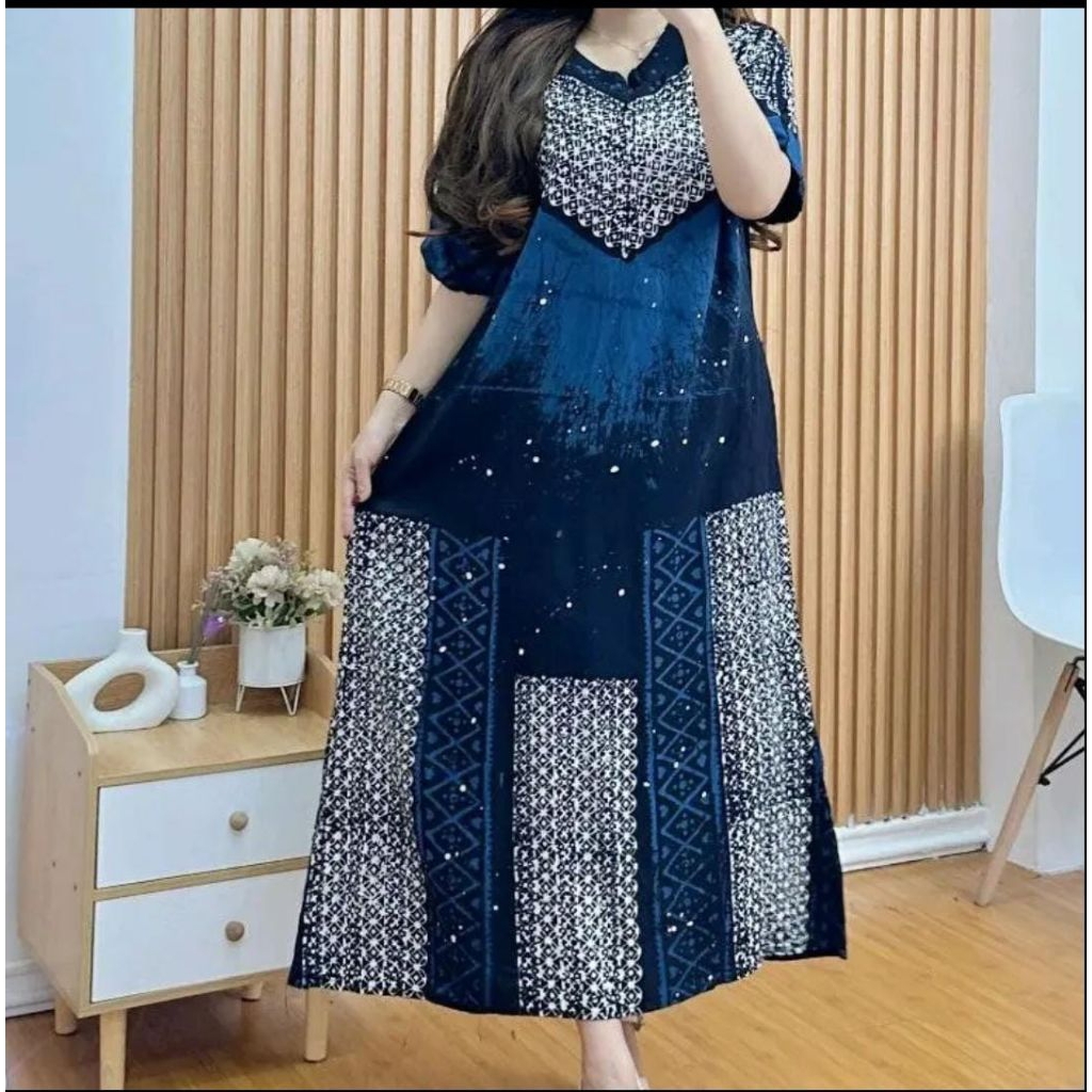 Daster Batik Cap Ld 110 Rayon Premium Busui friendly