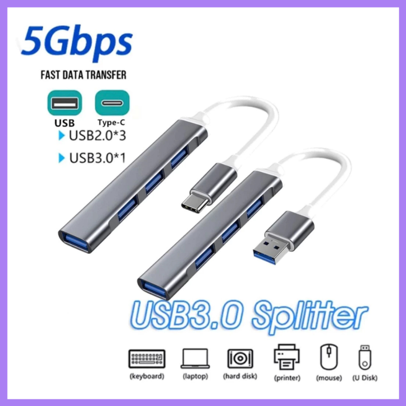 อะแดปเตอร์ USB 3.0 Hub Type C Usb 4 in 1 to USB Interface Docking Station | เหมาะสําหรับ PC/แล็ปท็อป
