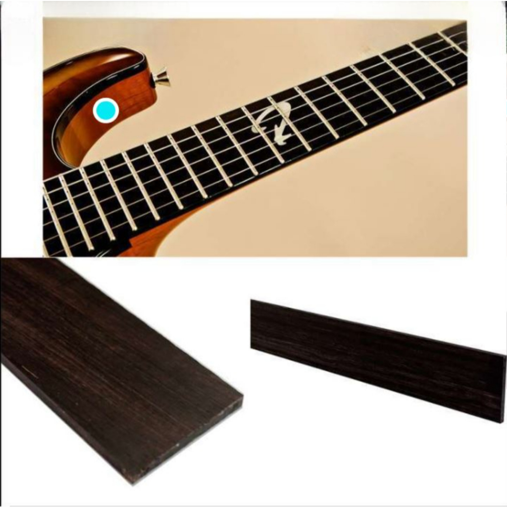 Fretboard Fingerboard วัสดุไม้กีตาร์ Ebony Ebony 50 ซม