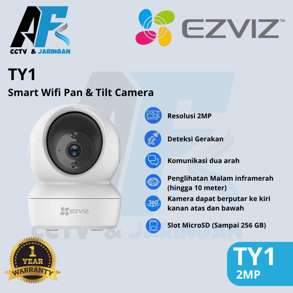 EZVIZ TY1 2MP กล้อง IP บ้านอัจฉริยะ กล้องอินฟราเรดในร่ม การตรวจจับการเคลื่อนไหว