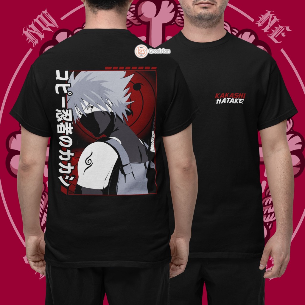 KAKASHI HATAKE T-SHIRTS - HATAKE KAKASHI ANIME NARUTO เสื้อยืด, SCREEN PRINTED T-SHIRTSCREEN PRINTIN