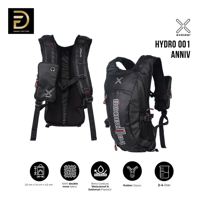 AXEGEAR Offroad Motorcycle and Bicycle Hydropack Trail Bag - Hydro 01 Anniv