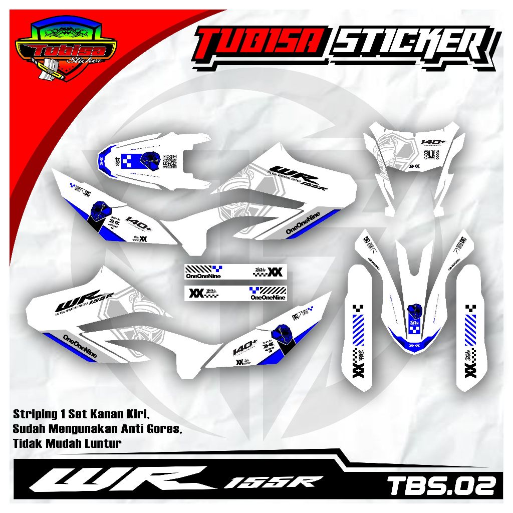 สติ๊กเกอร์ DECAL YAMAHA WR 155 - สติ๊กเกอร์ DECAL WR155 PREMIUM YAMAHA WR 155 TBS.02