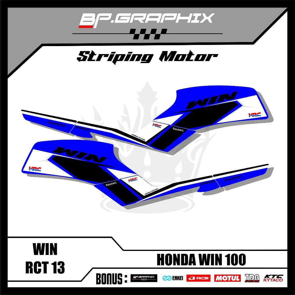 WIN 100 MOTORCYCLE Striping SIMPLE MOTIF (RCT 13)